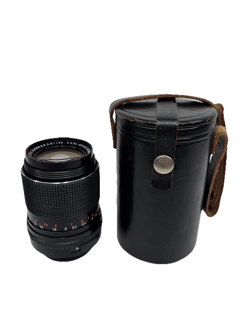 MC Sonnar 3.5/135 Carl Zeiss Jena DDR Camera Lens M42 Mount w/ Case Germany